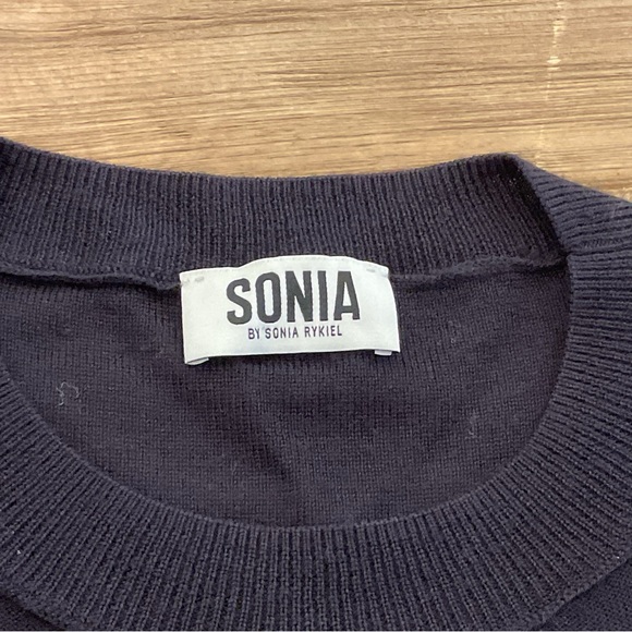 Sonia‎ by Sonia Rykiel Striped Long Sleeve Wool Blend Sweater - Picture 4 of 8